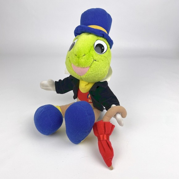 Vintage 1992 Mattel 15" Jiminy Cricket Stuffed Plush Toy w/ Umbrella Pinocchio - Picture 1 of 12